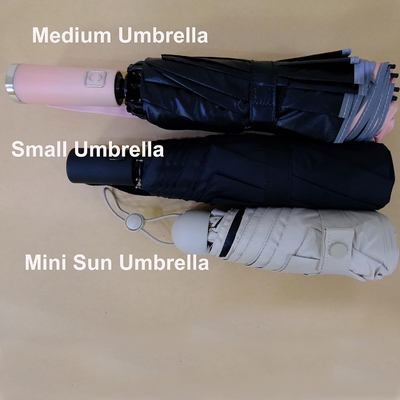 Proteção solar Um guarda-chuva de bolso leve com cobertura protetora 90cm de diâmetro aberto
