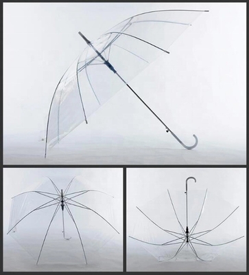 Tela transparente Auto-abre guarda-chuva recta personalizada para publicidade promocional