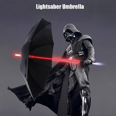 Luzes escandinavas Katana guarda-chuva LED luzes Samurai Espada Design 190T tecido de nylon