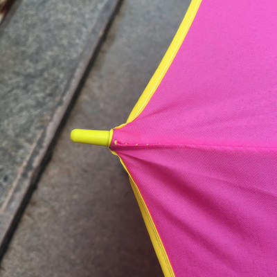 Semi-automático direto guarda-chuva de golfe de punho longo com design de fibra de cor contemporânea