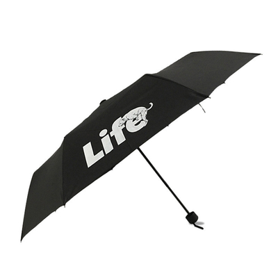 Um guarda-chuva de 98 cm com logotipo personalizado para publicidade e diâmetro aberto de 98 cm