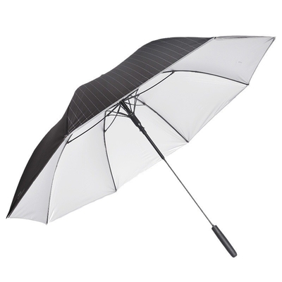 Titânio Prata Sombra de Sol LED Negócios Golf guarda-chuva automática 27 &quot;* 8k Fibra de vidro Frame