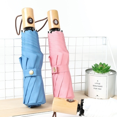 Ventilador de arte japonês Um guarda-chuva de madeira contra vento para proteção forte