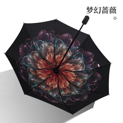 Logotipo de Impressão Personalizado 21 &quot;* 8k Novidade Design Style Guarda-chuva dobrável de senhora para publicidade