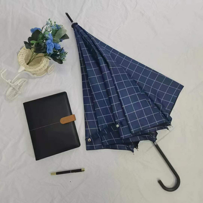 190T Pongee Tecido Plaid Texture guarda-chuva para dias chuvosos e publicidade comercial