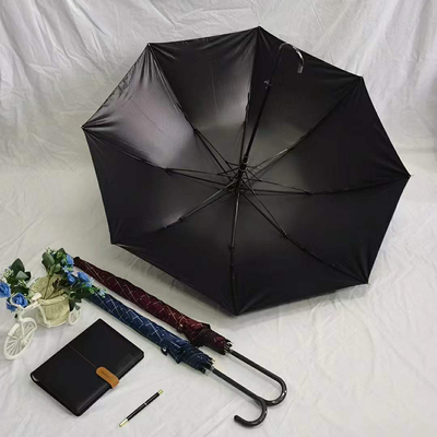190T Pongee Tecido Plaid Texture guarda-chuva para dias chuvosos e publicidade comercial