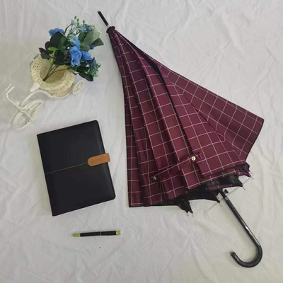 190T Pongee Tecido Plaid Texture guarda-chuva para dias chuvosos e publicidade comercial