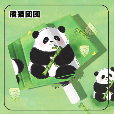 Sombrinha totalmente automática Panda Design para crianças e adultos 3 Plies Auto Open Waterproof