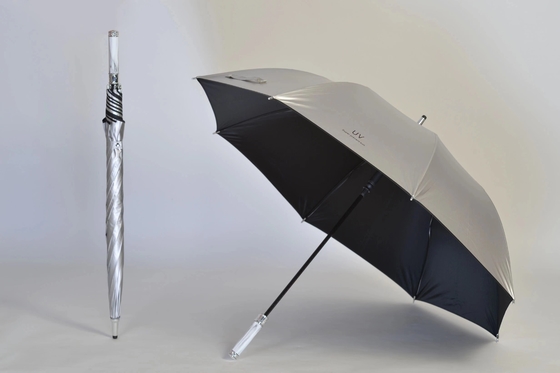Semi-automático 27 polegadas 8k guarda-chuva de golfe para chuva Impermeável Titânio guarda-chuva de prata