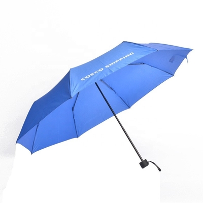 Logotipo personalizado guarda-chuva triplo poliéster chuva e sol guarda-chuva dobrado para suprimentos de viagem