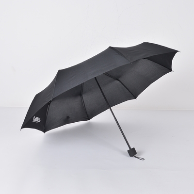 Logotipo personalizado guarda-chuva triplo poliéster chuva e sol guarda-chuva dobrado para suprimentos de viagem