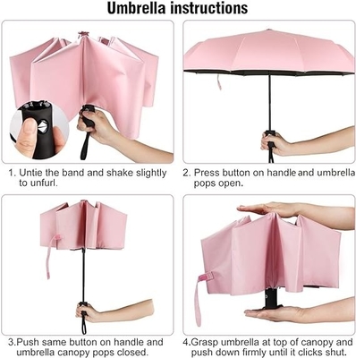 Produto guarda-chuva 3 Poliéster 210T dobrável com alça de plástico ABS e design impermeável