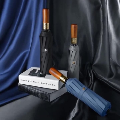 Guarda-chuva de 12 costelas resistente ao vento resistente à água padrão de moda para negócios presente