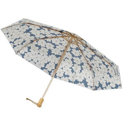Um guarda-chuva único de protecção contra sol e chuva com um design de borracha de titânio de prata