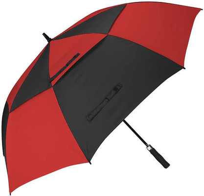 Um guarda-chuva de golfe de 190T de tecido Pongee para cobertura grande e longa em dias chuvosos