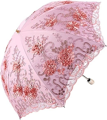 190T Pongee Tecido guarda-chuva Battenburg encaixe totalmente automático para performance 3D vintage