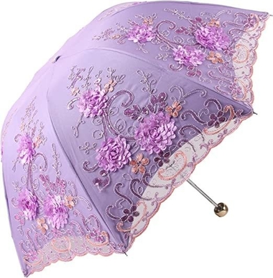 190T Pongee Tecido guarda-chuva Battenburg encaixe totalmente automático para performance 3D vintage