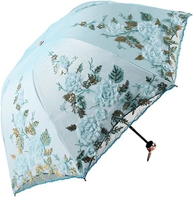 190T Pongee Tecido guarda-chuva Battenburg encaixe totalmente automático para performance 3D vintage