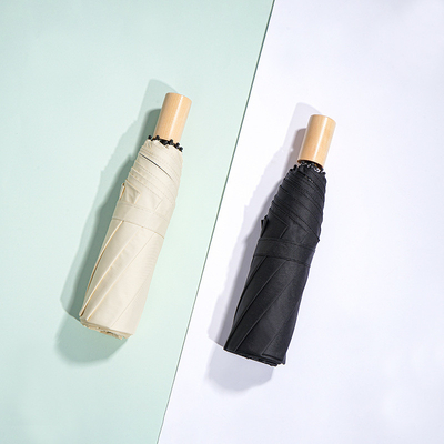 Design de alça de madeira guarda-chuva publicitária personalizável estilo minimalista guarda-chuva dupla