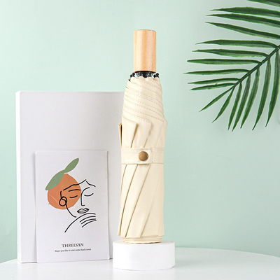Design de alça de madeira guarda-chuva publicitária personalizável estilo minimalista guarda-chuva dupla