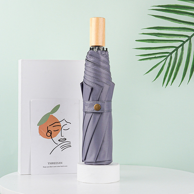 Design de alça de madeira guarda-chuva publicitária personalizável estilo minimalista guarda-chuva dupla