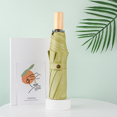 Design de alça de madeira guarda-chuva publicitária personalizável estilo minimalista guarda-chuva dupla