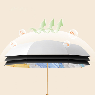 Guarda-chuva publicitária dobrável magia DIY pintura a óleo arte para proteção solar feminina