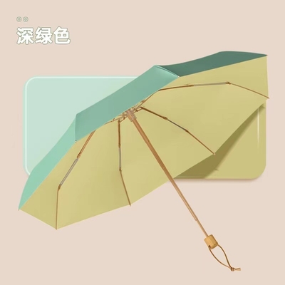 Um guarda-chuva de bolso ultra-leve colorido para adultos com logotipo personalizado impresso e moldura de aço