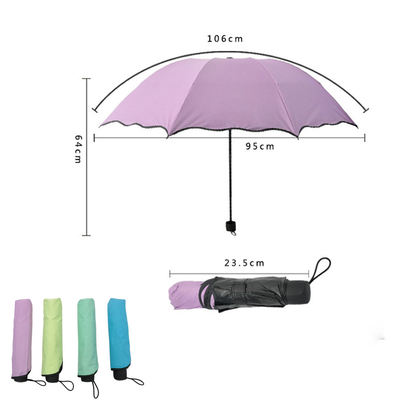 Agile Supply Chain UV resistente ao vento Bloco 3Fold Compacto guarda-chuva Logotipo personalizado Impresso