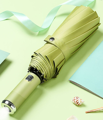 Auto Open Fold Design guarda-chuva de presente com alça revestida de borracha e logotipo impresso sob medida