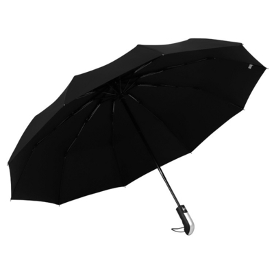 Um guarda-chuva totalmente automático com padrão personalizado de sombra de sol