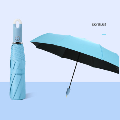 Melhor design de porta-chuva para viagens logotipo personalizado impresso automático 3 vezes