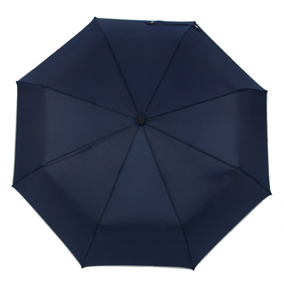 Adultos 3 LED Folded lanterna manobra guarda-chuva com faixa refletora e tampa à prova de vento