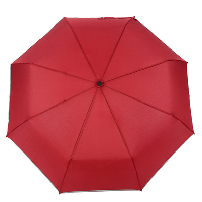 Adultos 3 LED Folded lanterna manobra guarda-chuva com faixa refletora e tampa à prova de vento
