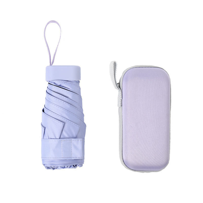 Mini guarda-sol feminino de dupla finalidade com proteção UV e logotipo personalizado