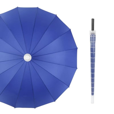 Logotipo personalizado de cores sólidas de design múltiplo Impresso Guarda-chuva grande e reta com caixa à prova d'água Guarda-chuva exterior