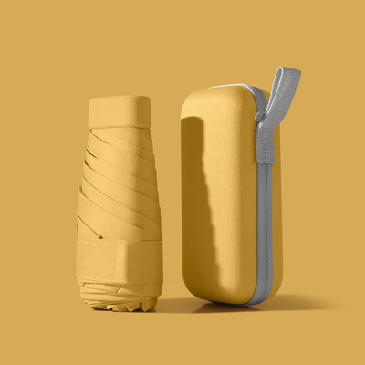 Mini Viagem Compacto Guarda-chuva à prova de vento Pequeno Pára-chuvas de Sol e Chuva Leve com Proteção UV