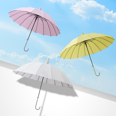 Logotipo personalizado de cores sólidas de design múltiplo Impresso Guarda-chuva grande e reta com caixa à prova d'água Guarda-chuva exterior